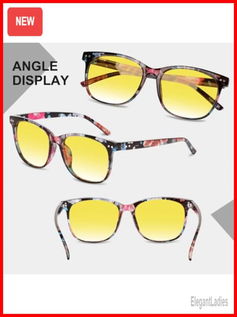 Polarized Night Vision Driving Glasses Anti Glare Yellow Tinted Sunglasses